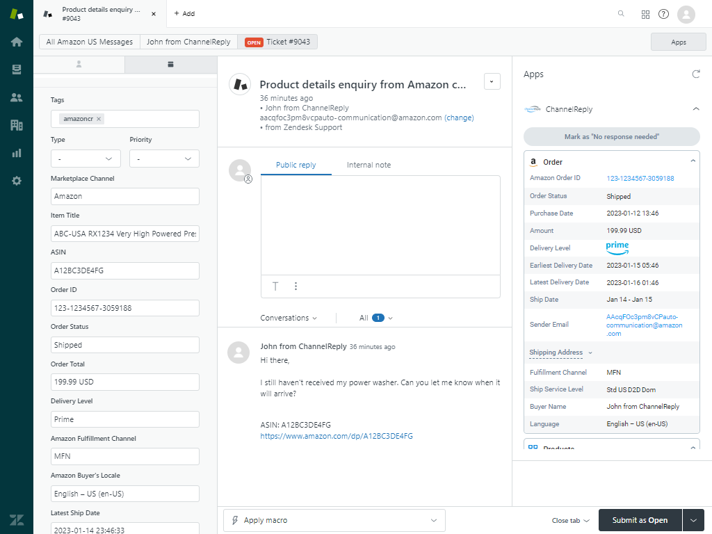 ChannelReply primary marketing image — Agent Productivity app on the Zendesk Marketplace